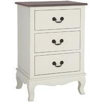 pacific lifestyle provencale antique white 3 drawer unit