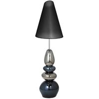 pacific lifestyle petrol ceramic pebble floor lamp with shade 689 k