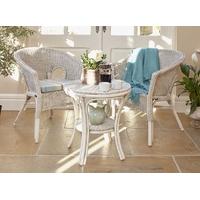 Pacific Lifestyle White Wash Boston Bistro Dining Set with 2 Chairs