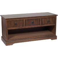 pacific lifestyle denbigh aged amber pine wood 3 drawer 1 shelf unit