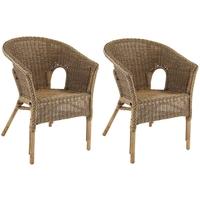 Pacific Lifestyle Oak Wash Boston Bistro Chair (Pair)