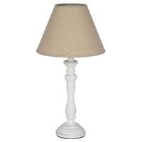 Pacific Lifestyle White Washed Wooden Table Lamp Complete