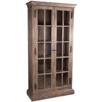 Pacific Lifestyle Clarence Weathered Vintage Mango Wood Display Cabinet
