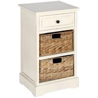 pacific lifestyle devonshire cream wood 1 drawer 2 basket unit