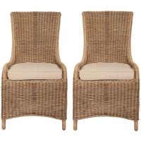 pacific lifestyle natural wash borneo dining chair frame only pair