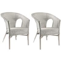 pacific lifestyle white wash boston bistro chair pair