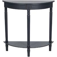 Pacific Lifestyle Mackintosh Distressed Black Pine Wood Half Moon Table