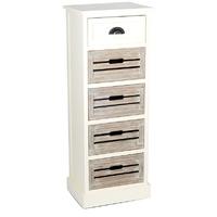 pacific lifestyle addison white melody pine wood 5 drawer unit