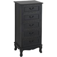 Pacific Lifestyle Mackintosh Distressed Black Wood 5 Drawer Unit