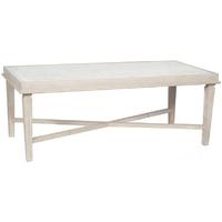 pacific lifestyle canterbury vintage sand coffee table with antique gl ...