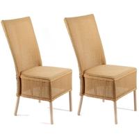 Pacific Lifestyle Newton Lloyd Loom Full Skirt Dining Chair with Woven Seat (Pair)