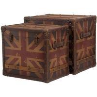 pacific lifestyle britannia union jack design oblong wooden chests sma ...