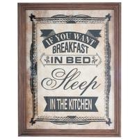 Pacific Lifestyle Framed Glass Breakfast In Bed Wall Print