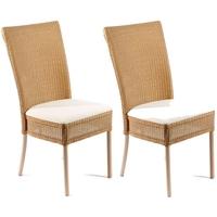 Pacific Lifestyle Newton Lloyd Loom Mini Skirt Dining Chair with Cushion Pad (Pair)