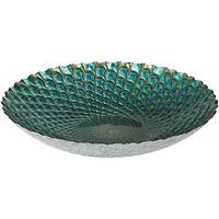 Pacific Lifestyle Teal and Coffee Patina Round Bowl Small (Set of 4)