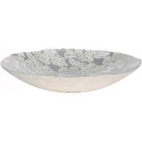 pacific lifestyle silver glass henna design round bowl small set of 4