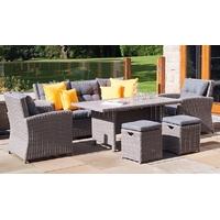 Pacific Lifestyle Barbados Charcoal Grey 6 Piece Relaxed Dining Set