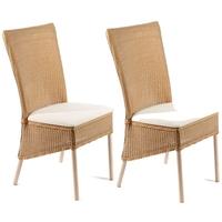 Pacific Lifestyle Newton Lloyd Loom Slope Skirt Dining Chair with Cushion Pad (Pair)