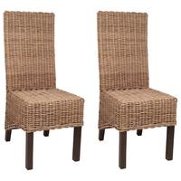 pacific lifestyle tuscany grey kubu dining chair pair