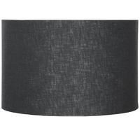 pacific lifestyle 45cm black double lined linen drum shade