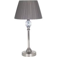 pacific lifestyle acrylic and shiny nickel metal table lamp with taper ...