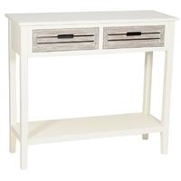 Pacific Lifestyle Addison White Melody Pine Wood Console Table