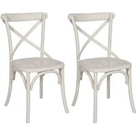 Pacific Lifestyle Brittanny Antique White Wood Dining Chair (Pair)