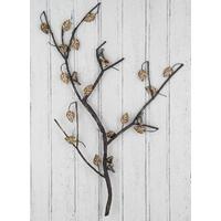 pacific lifestyle birds on branches metal wall art