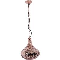 pacific lifestyle rose gold dimpled glass electrified pendant