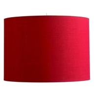 Pacific Lifestyle 40cm Red Poly Cotton Cylinder Drum Shade