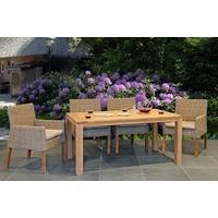 Pacific Lifestyle Eton Natural Dining Set with Parma Chairs
