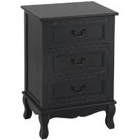 Pacific Lifestyle Mackintosh Distressed Black Wood 3 Drawer Unit