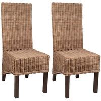 Pacific Lifestyle Clarence Tuscany Grey Kubu Dining Chair (Pair)