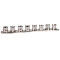 Pacific Lifestyle Shiny Nickel and Glass 8 Section T-Light Holder