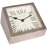 pacific lifestyle raw nickel slanted table clock