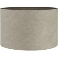 pacific lifestyle 30cm taupe double lined linen drum shade