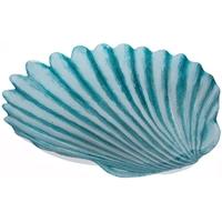 Pacific Lifestyle Turquoise and Silver Glass Shell Design Centrepiece (Set of 4)