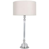 pacific lifestyle glass and nickel candlestick table lamp