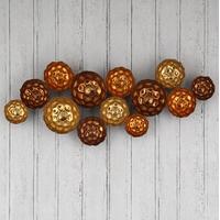 Pacific Lifestyle Bronze, Copper and Gold Circles Wall Art