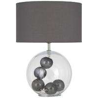 Pacific Lifestyle Grey Glass Necklace Table Lamp