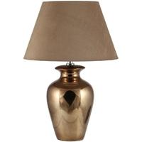 Pacific Lifestyle Ceramic and Slubby Gold Table Lamp