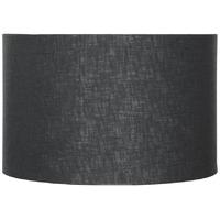 pacific lifestyle 35cm black double lined linen drum shade