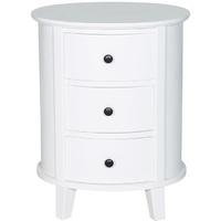 Pacific Lifestyle Heritage Ivory Wood Oval 3 Drawer Cabinet
