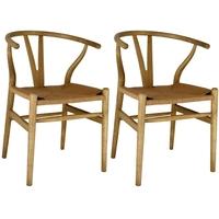 Pacific Lifestyle Columbus Natural Toom Wood and String Chair (Pair)