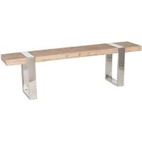 Pacific Lifestyle Camden Natural Fir Wood and Stainless Steel Bench