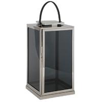 Pacific Lifestyle Small Shiny Nickel Stainless Steel Square Lantern