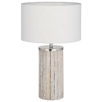 pacific lifestyle grey wash wood column lamp complete