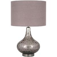 pacific lifestyle smoke glass dimple table lamp