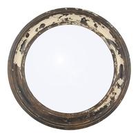 Pacific Lifestyle Antique Wood Round Wall Mirror