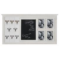 Pacific Lifestyle White Wood Chalkboard and Photo Frame